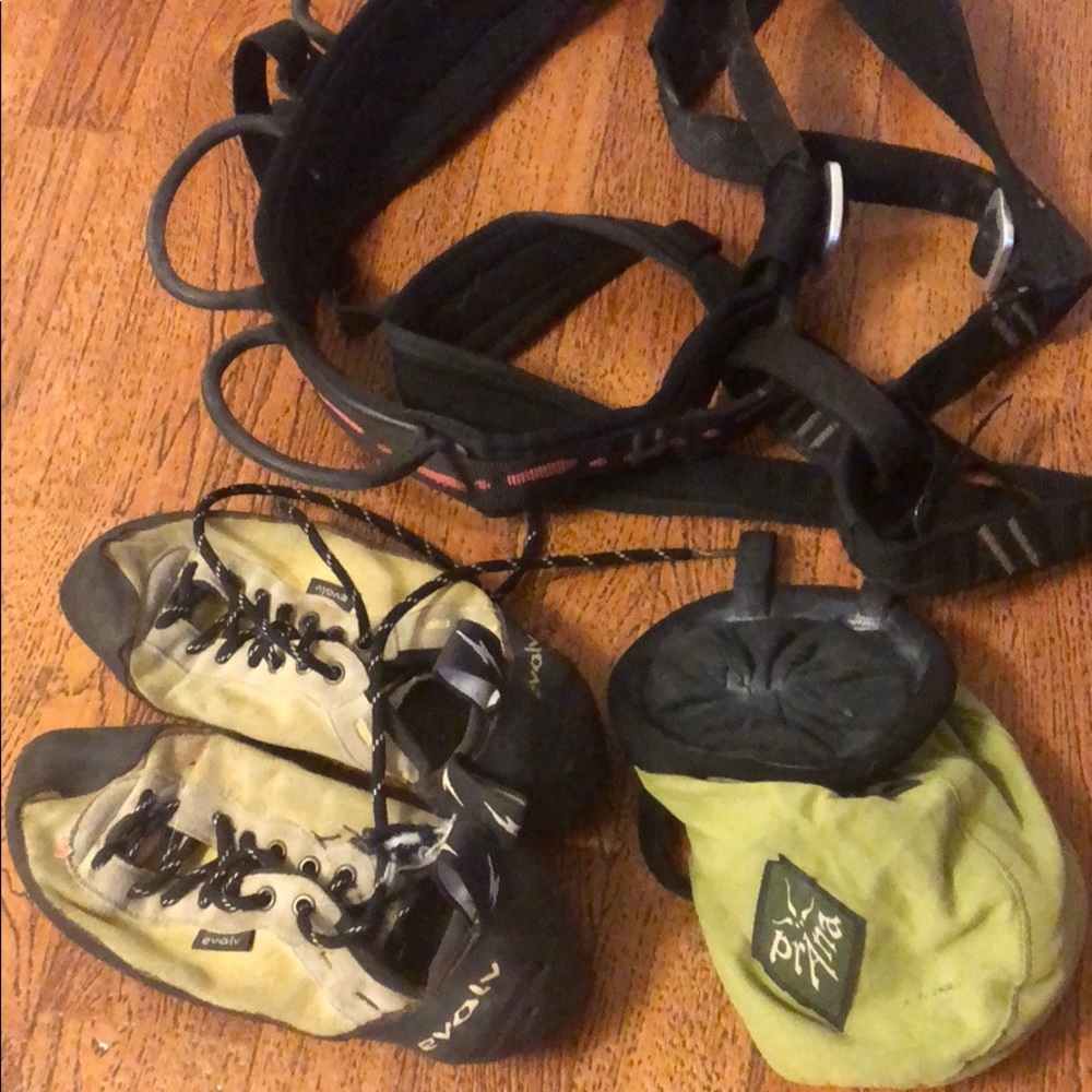 Rock climbing shoes & gear